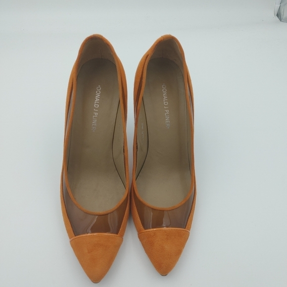 Donald J Pliner Bella Suede/Vinyl Heels Size 9 - Picture 4 of 14